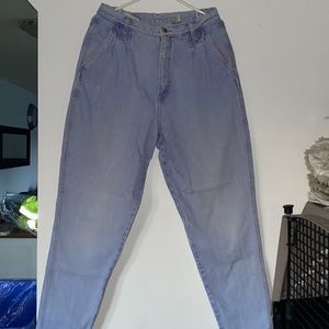 Vintage Bill Blass light blue pleated denim size 14